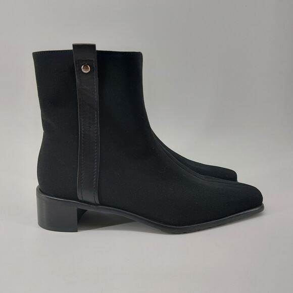 Stuart Weitzman Size 7M Black Womens Ankle Boots Gore-Tex - Picture 5 of 12